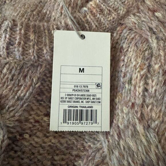 A New Day Sweater Womens Medium Marled Cable Knit Rustic Cozy Soft Comfy Lounge - Picture 12 of 15